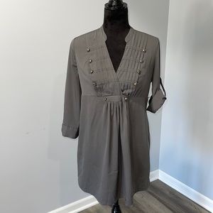 Motherhood Maternity size Small gray 3/4 sleeve blouse top